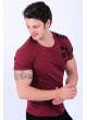 Apoletli 12 Armalı Bordo T-shirt