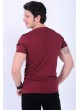 Apoletli 12 Armalı Bordo T-shirt
