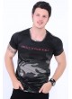 Sırt Kamuflaj Haki Siyah T-shirt