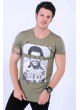 El Patron Baskılı Haki T-shirt