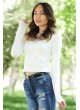 Dantel Yaka Beyaz Bluz