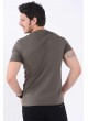 Apoletli Omuz Taş Haki T-Shirt