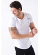 Fermuar Kesik detay Beyaz T-Shirt