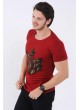 Yıldız Kamuflaj Baskılı Kırmızı T-Shirt