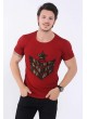Yıldız Kamuflaj Baskılı Kırmızı T-Shirt