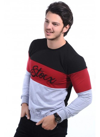 siyah Bordo Gri Sweat