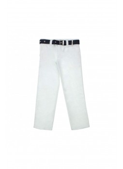 Erkek Çocuk Beyaz Keten Pantolon 037-104002-027