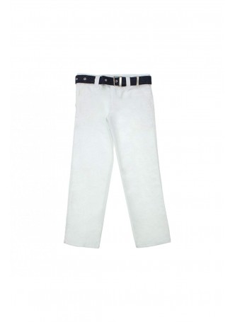 Erkek Çocuk Beyaz Keten Pantolon 037-104002-027