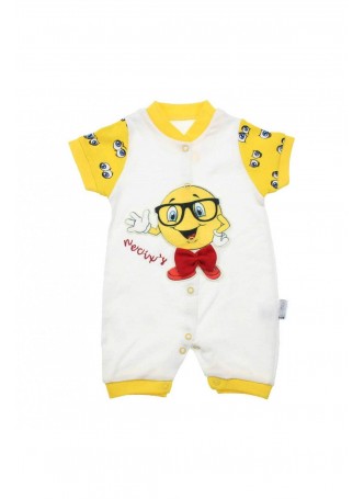 Modakids Bebek Yeni Doğan Emojili Kısa Tulum 037-886420-001