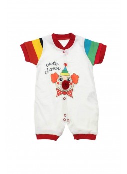 Modakids Bebek Yeni Doğan Palyaçolu Kısa Tulum 037-886419-002