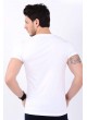 Baskılı Etek Tırtık Beyaz T-Shirt