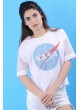 Nasa Baskılı Beyaz T-Shirt