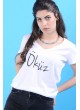 Yazı Baskılı Beyaz T-Shirt