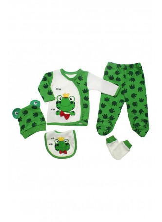 Bebek Kurbağalı 5 li Zıbın Set 045-3040-017