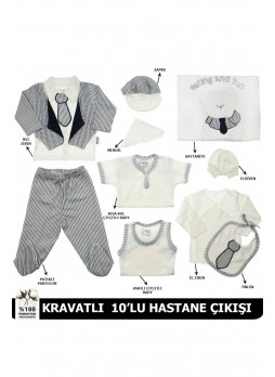 Erkek Bebek Kravatlı 10 lu Hastane Çıkışı 035-88178-012