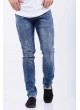 Taşlamalı Açık Mavi Denim