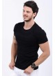Kabartma Baskılı Siyah T-Shirt