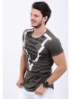 Danger Zone Yazılı Haki T-Shirt