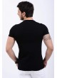 Cep Armalı Siyah T-Shirt