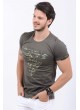 Kamuflaj Baskı Haki T-Shirt