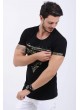 Kamuflaj Baskı Siyah T-Shirt