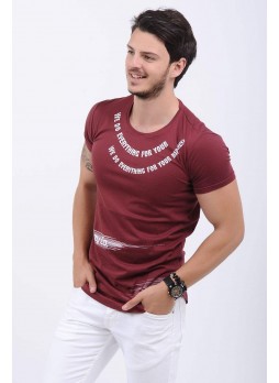 We Do Baskılı Bordo T-Shirt
