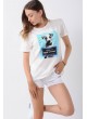 Dog Baskılı Beyaz T-Shirt