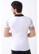 Kabartma Desen Polo Yaka Beyaz T-Shirt