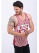 Black White Baskılı Bordo Atlet