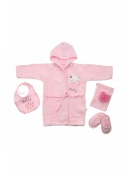 Kız Bebek 4 lü Bornoz Seti 051-46159-021