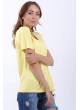 V Yaka Sarı T-Shirt