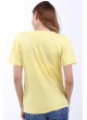 V Yaka Sarı T-Shirt
