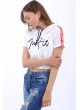 Outfit Baskı Kapşonlu Beyaz T-Shirt