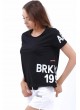 Brklyn 1996 Baskılı Siyah Salaş T-Shirt