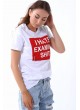 I Hate Baskılı Beyaz T-Shirt