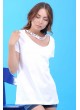 Yaka Baskılı Beyaz T-Shirt