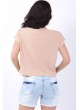 Bağcık Yaka Pudra T-Shirt