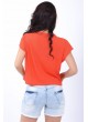 Bağcık Yaka Turuncu T-Shirt