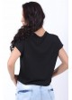 Bağcık Yaka Siyah T-Shirt