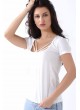 Kare Yaka Beyaz T-Shirt