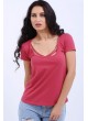 Kare Yaka Fuşya T-Shirt