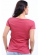 Kare Yaka Fuşya T-Shirt
