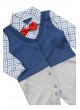 Erkek Bebek Yelekli Papyonlu Tulum 052-298-013
