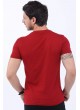 Kamuflaj Baskı Desen Kırmızı T-Shirt