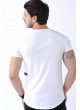 Kabartma Baskı Desen Beyaz T-Shirt
