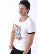Siyah Yazı Baskılı Beyaz T-Shirt