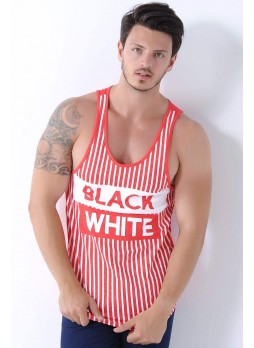 Black White Kırmızı Atlet