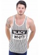 Black White Baskılı Sarı Atlet