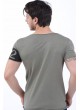 Geniş Yaka Basic Haki T-Shirt