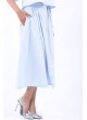 Düğmeli Açık Mavi Etek